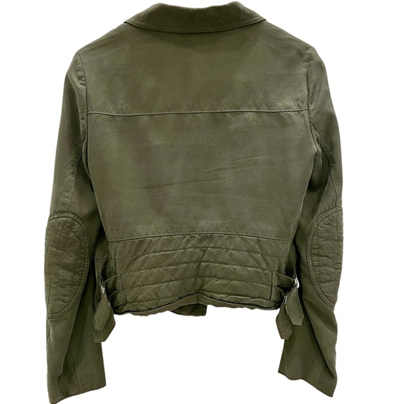 Club Monaco Army Green Moto Jacket - Picture 5 of 9